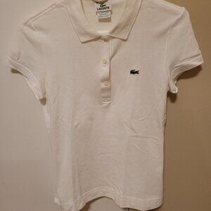 Lacoste Women's Polo Shirt - White - Size 40 (Small)